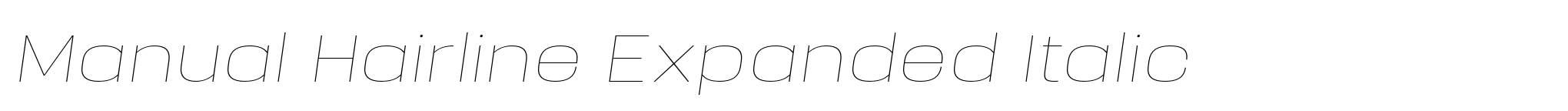 Manual Hairline Expanded Italic image